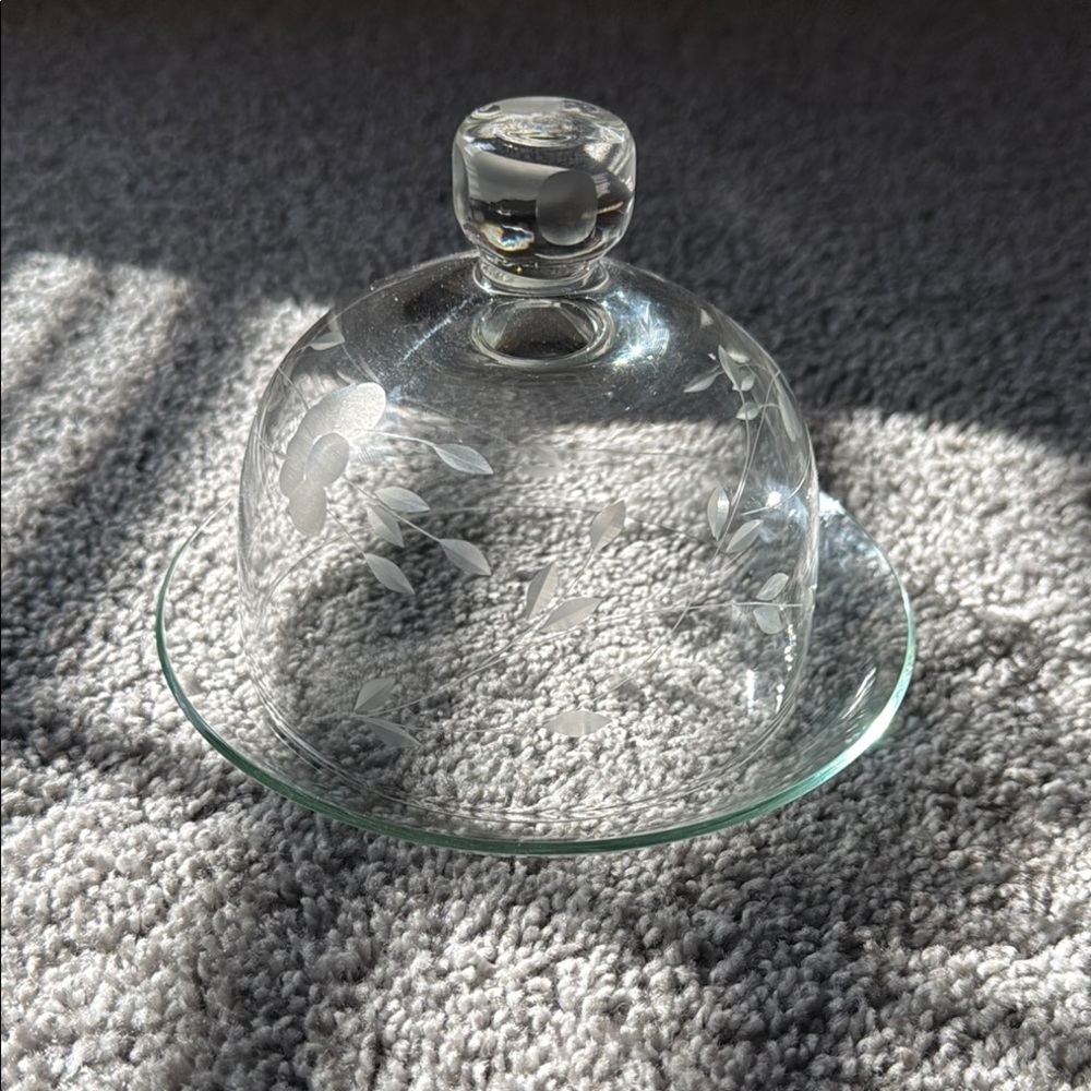 Princess House Clear Domed Butter Dish